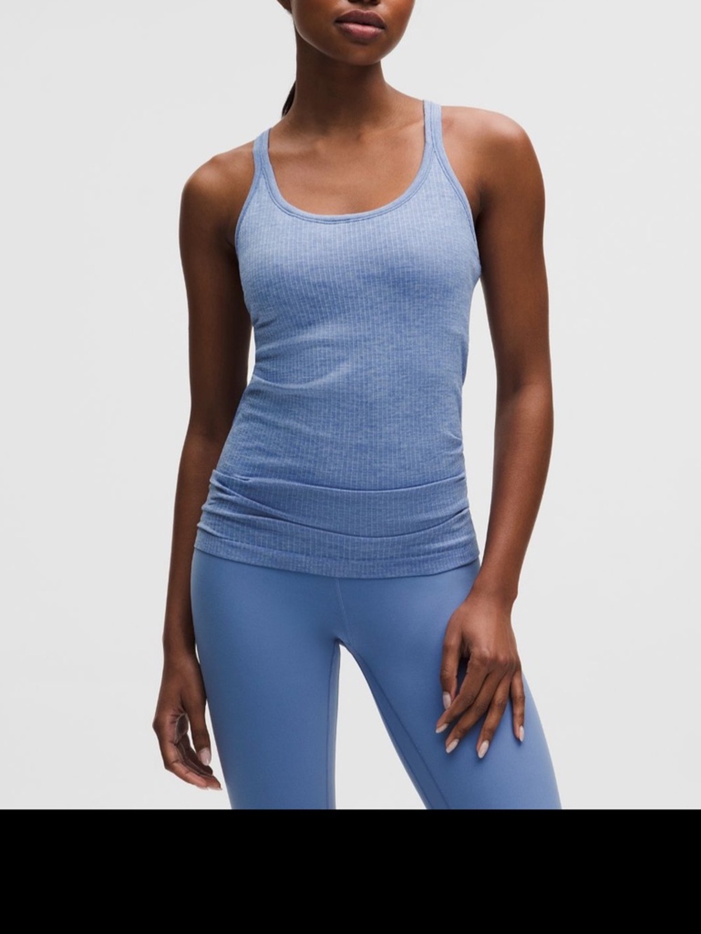 Lululemon Ebb to Street Ribbed Scoop Neck Tank Top in Prep Blue 12